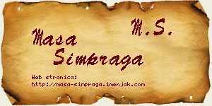 Maša Šimpraga vizit kartica